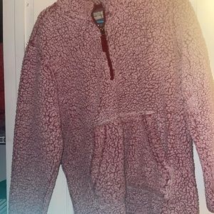 Fuzzy pink hoodie